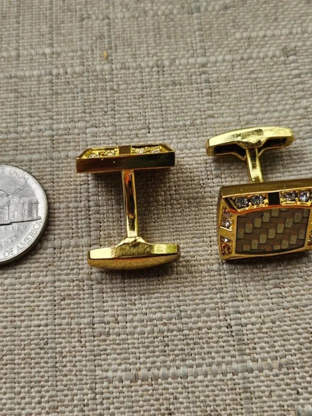 Father Day Gift Men Cuff Links Gold Tone Fashion Jewelry Dress Shirt Cuff Stud